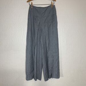 Flo Atelier Handmade Gray Maxi Wide Leg Palazzo Dress Pants